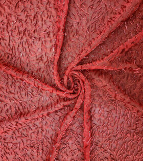Rolling Sequins Mesh - Red