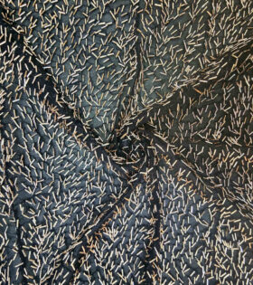 Rolling Sequins Mesh - Black & Gold