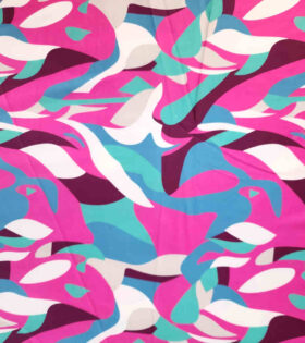 Dior Satin - Abstract - Cerise Pink