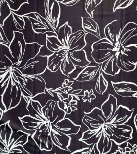 Dior Satin - Floral - Black