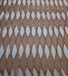 Teardrop Burnout Tulle - Taupe