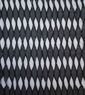 Teardrop Burnout Tulle - Black