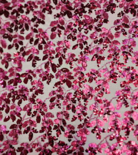 Reva Sequins Tulle - Cerise Pink