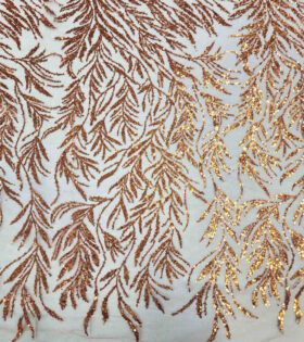 Sebastian Sugar Metallic Tulle - Rust