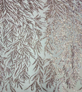 Sebastian Sugar Metallic Tulle - Dusty Pink