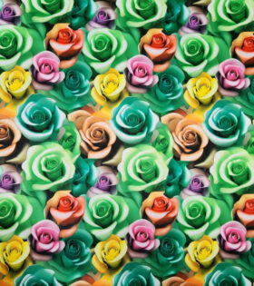 Digital Printed Duchess Satin - Roses