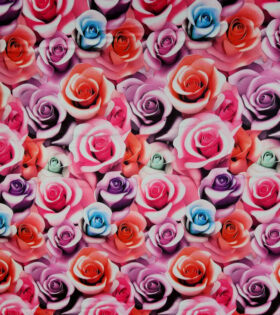 Digital Printed Duchess Satin - Roses