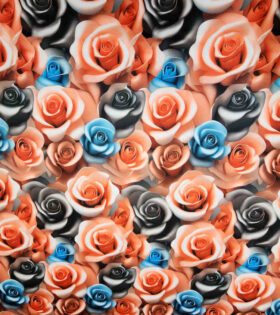 Digital Printed Duchess Satin - Roses