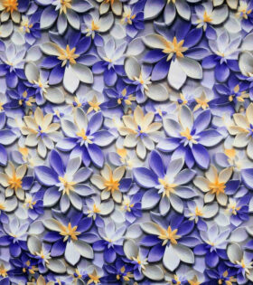 Digital Printed Duchess Satin - Floral