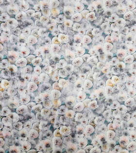 Cotton Cambric - Floral - Grey