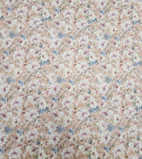 Cotton Shimmer - Floral - Peach