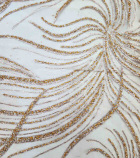 Two Tone Metallic Tulle D#4 - Peach