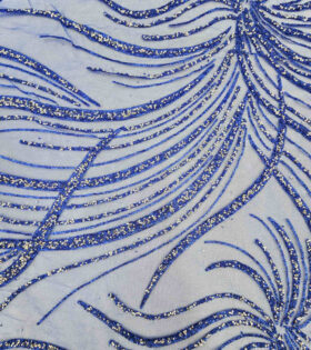 Two Tone Metallic Tulle D#4 - Royal Blue