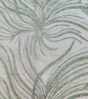 Two Tone Metallic Tulle D#4 - Mint