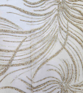 Two Tone Metallic Tulle D#4 - Cream