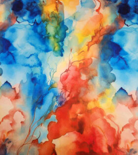 Digital Printed Duchess Satin - Abstract