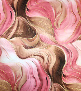 Foil Look Printed Duchess Satin