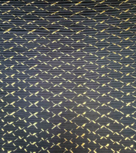 Pleated Crepe Foil Chiffon - Black