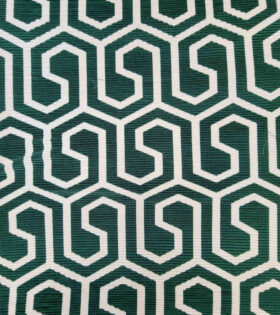 Printed Plisse Satin - Bottle Green