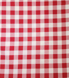 240cm Gingham Tabling  - Red