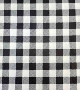 240cm Gingham Tabling  - Black