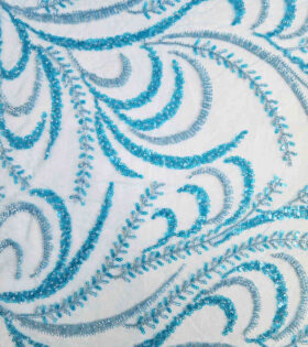 Kiara Beaded Tulle - Turquoise