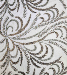 Kiara Beaded Tulle - Chocolate