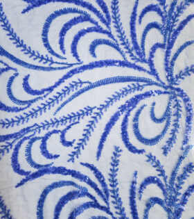 Kiara Beaded Tulle - Royal Blue