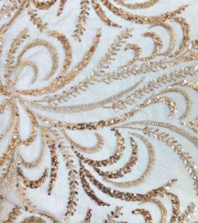 Kiara Beaded Tulle - Taupe