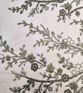 Orchid Embroidered Tulle - Olive