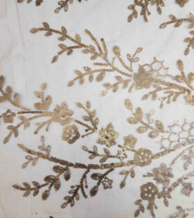 Orchid Embroidered Tulle - Taupe
