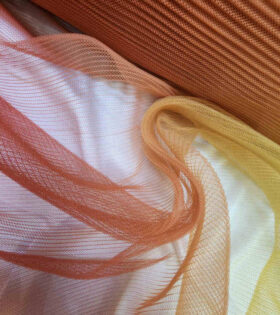 Ombre Pleated Tulle - Tuscan Sun