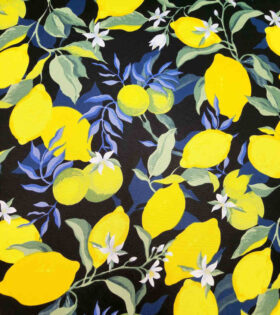 Printed Mini Matt - Lemon - Black
