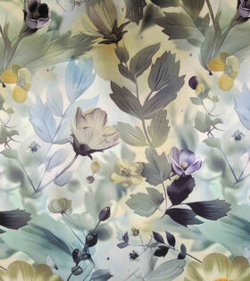 Digital Printed Duchess Satin - Floral