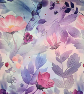 Digital Printed Duchess Satin - Floral