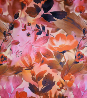 Digital Printed Duchess Satin - Floral