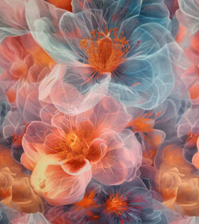 Digital Printed Duchess Satin - Floral