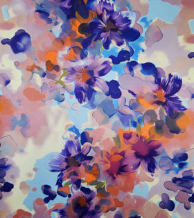 Digital Printed Duchess Satin - Floral