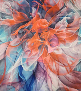 Digital Printed Duchess Satin - Abstract