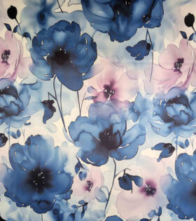 Digital Printed Duchess Satin - Floral