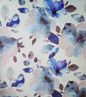 Printed DTY - Floral - Aqua