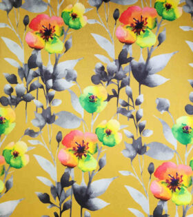 Printed DTY - Floral - Mustard