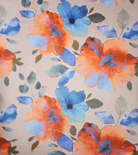 Printed DTY - Floral - Orange