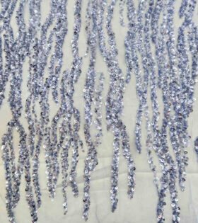 Maya Beaded Tulle -  Denim Blue