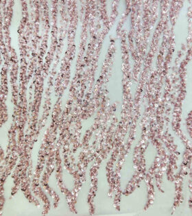 Maya Beaded Tulle -  Dusty Pink