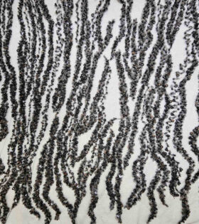 Maya Beaded Tulle -  Black