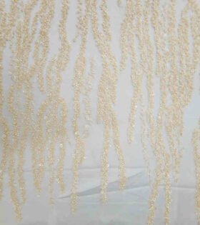 Maya Beaded Tulle -  Cream