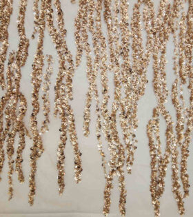 Maya Beaded Tulle -  Beige