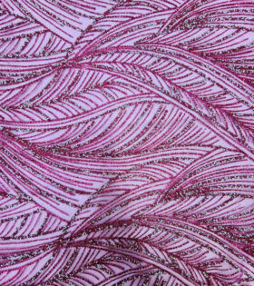 Two Tone Metallic Tulle D#5 - Cerise Pink