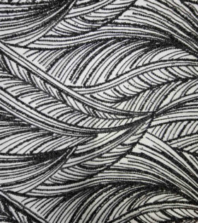 Two Tone Metallic Tulle D#5 - Black